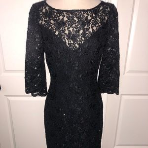 Carmen Marc Valvo black beaded dress